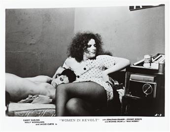 (FILM STILLS) A selection of 17 Andy Warhol film stills from his iconic features Women in Revolt (11), The Chelsea Girls (3), and
